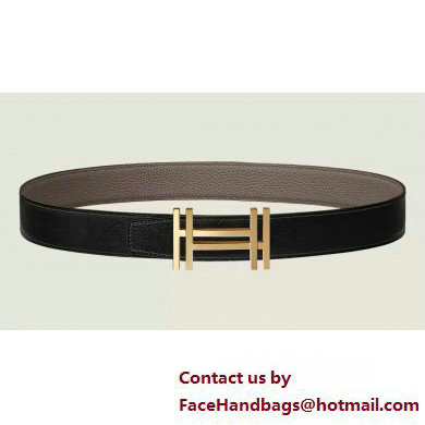 Hermes H au Carre belt buckle & Reversible leather strap 32 mm 04 2023
